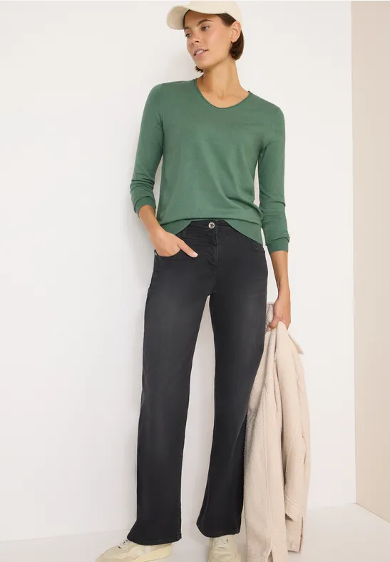 Gezellige trui highland green melange