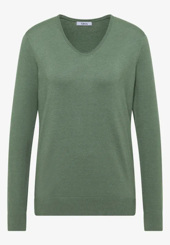 Gezellige trui highland green melange
