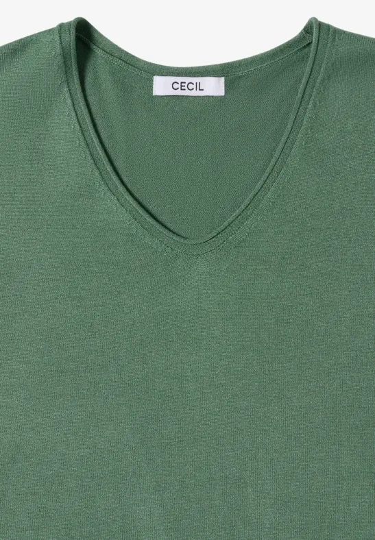 Gezellige trui highland green melange