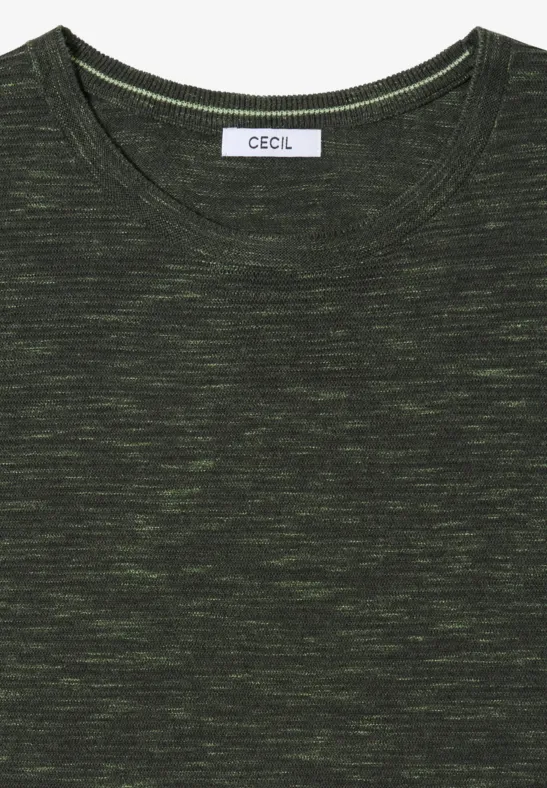 Rundhals Strukturpullover raw khaki