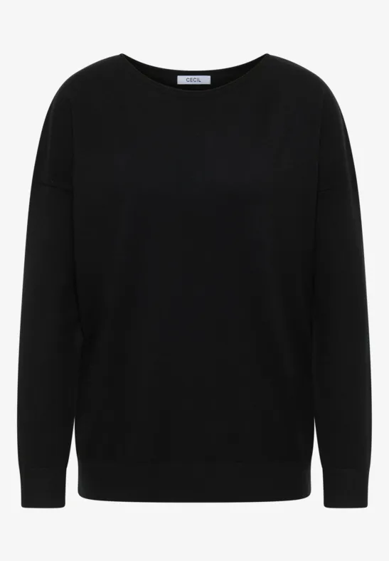 Pullover mit Strukturdetail Black