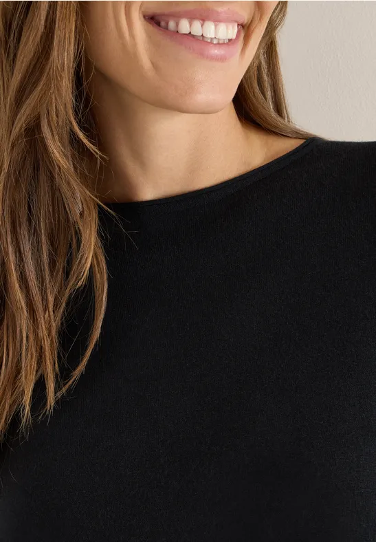 Pullover mit Strukturdetail Black