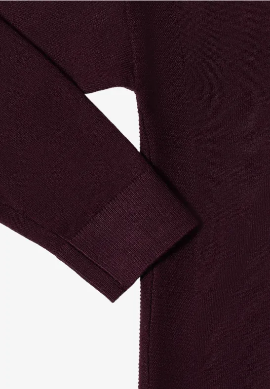 Pullover mit Strukturdetail eggplant red