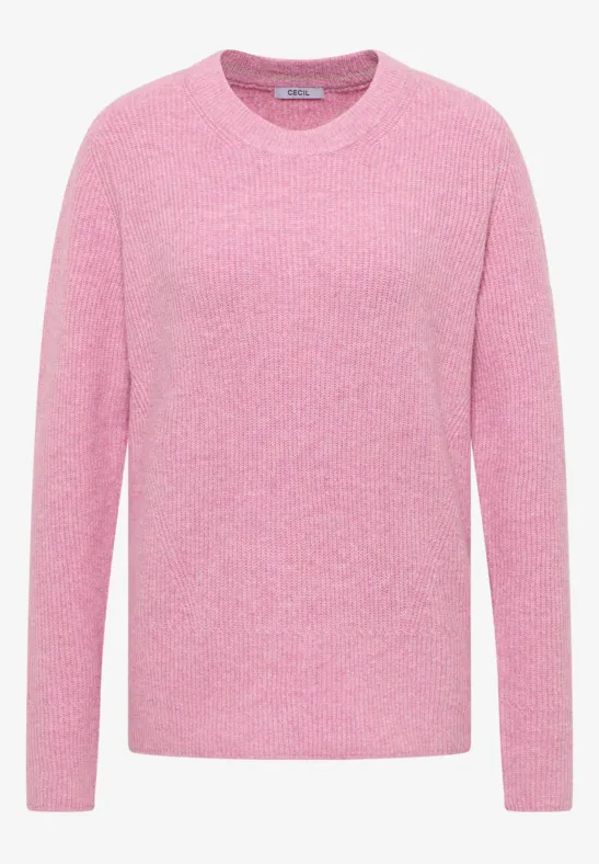 Pullover mit Strukturdetails dark blossom melange