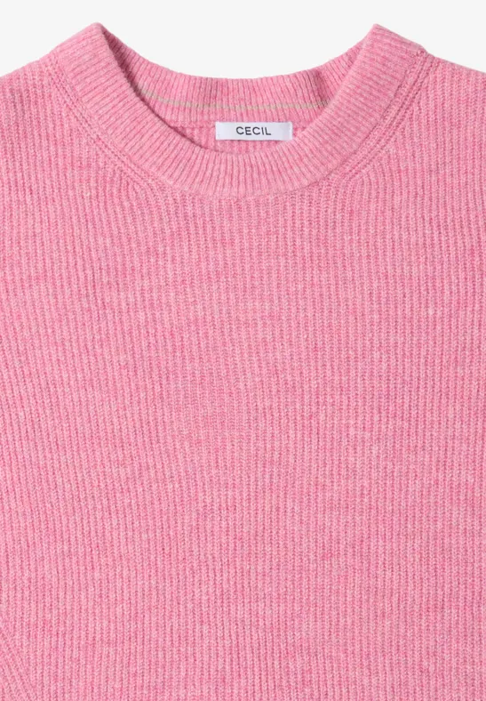 Pullover mit Strukturdetails dark blossom melange