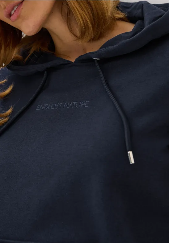 Sweater met korte mouwen en capuchon urban dark blue
