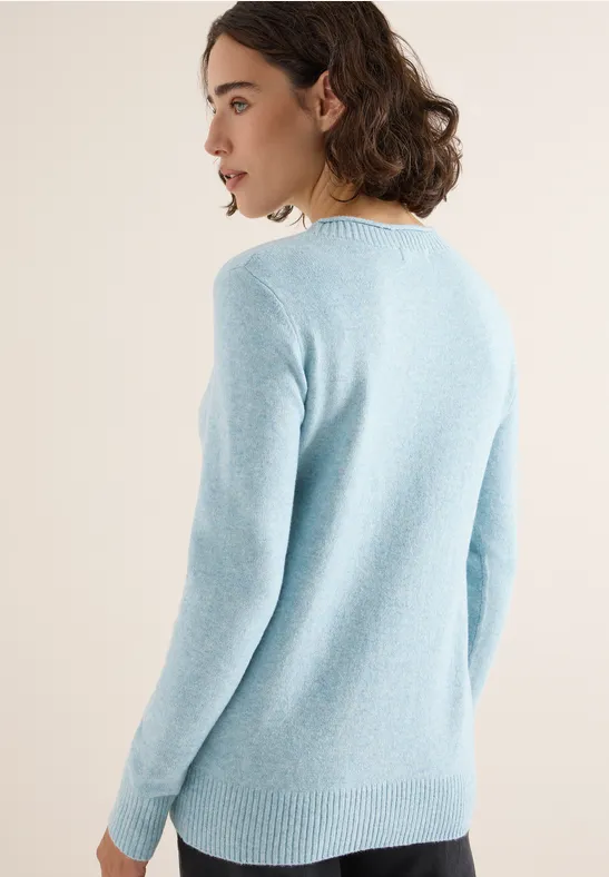 Kuscheliger Pullover faded blue melange