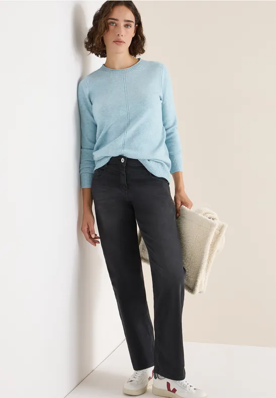 Kuscheliger Pullover faded blue melange