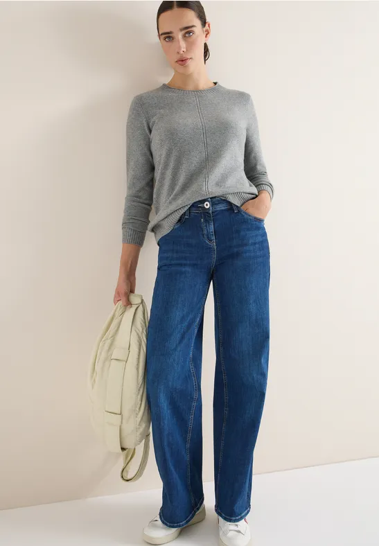 Sweter sporty grey melange