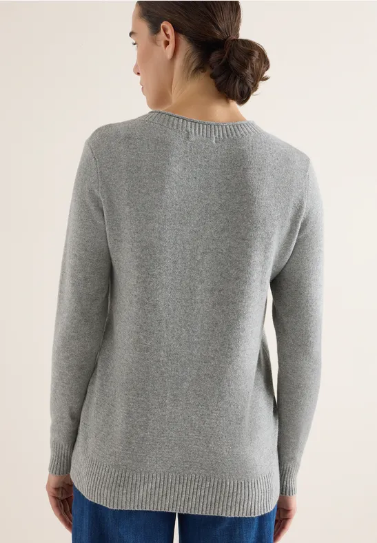 Sweter sporty grey melange