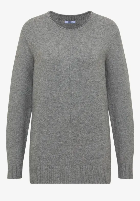 Sweter sporty grey melange