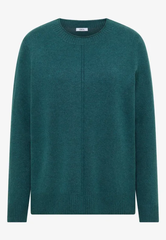 Gezellige trui dark sea green melange