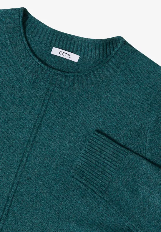 Gezellige trui dark sea green melange