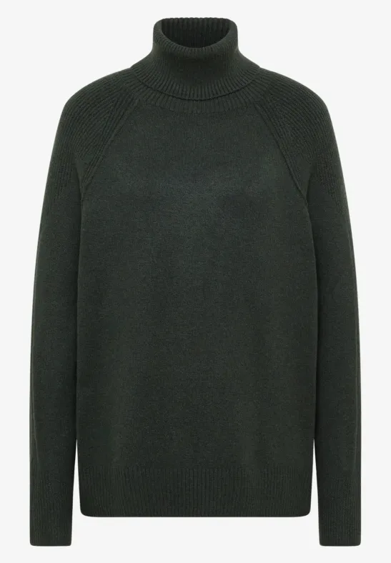 Trui met structuurmix active khaki melange