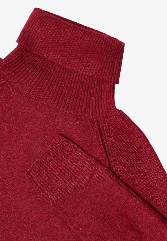 Strukturmix Pullover rhubarb melange
