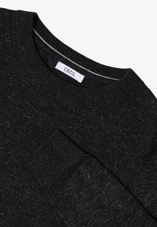 Kuscheliger Pullover black melange