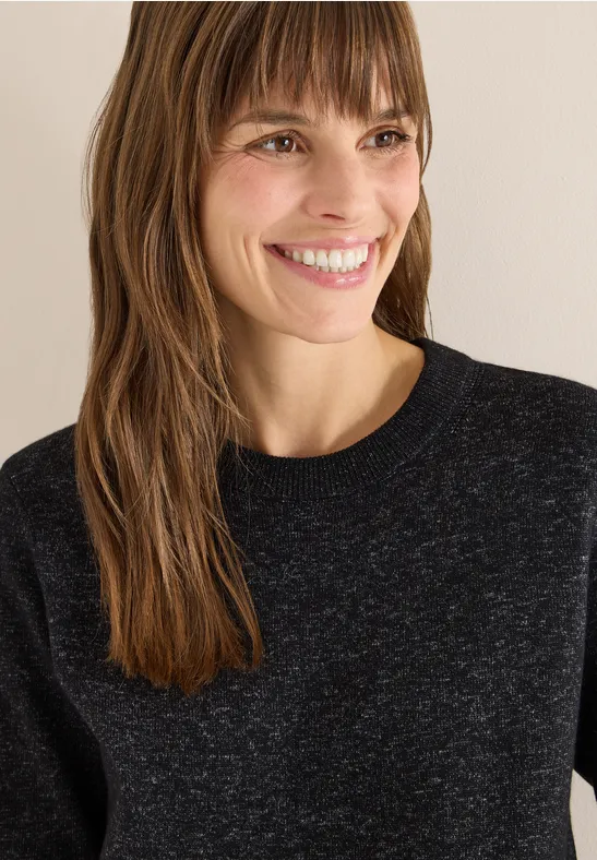 Kuscheliger Pullover black melange