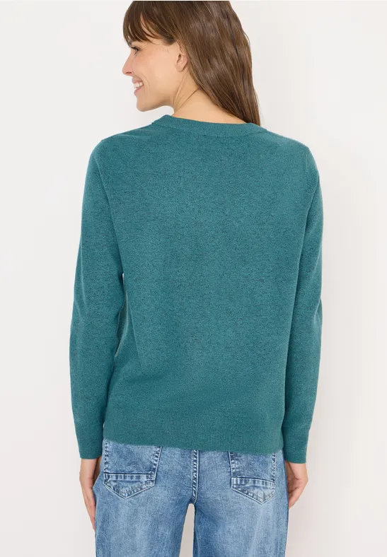 Kuscheliger Pullover dark sea green melange