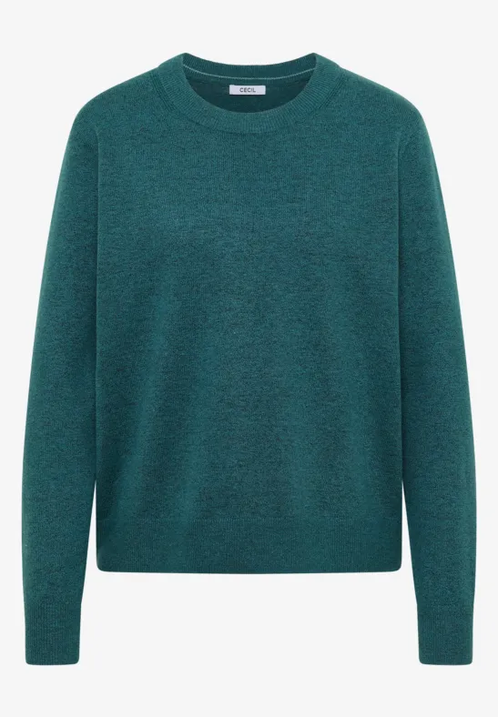 Kuscheliger Pullover dark sea green melange
