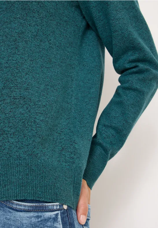 Kuscheliger Pullover dark sea green melange