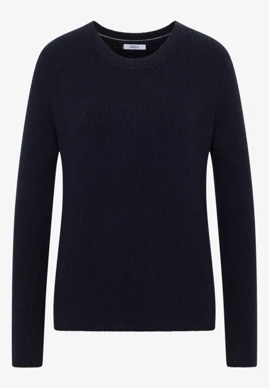 Trui met structuurdetails urban dark blue