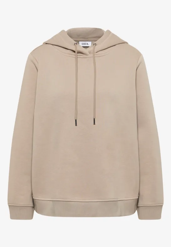 Kapuzensweatshirt silvery beige