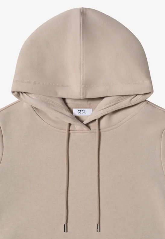 Kapuzensweatshirt silvery beige