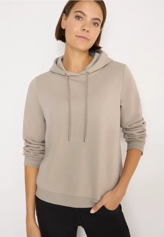 Kapuzensweatshirt silvery beige