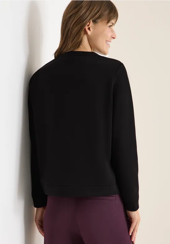 Sweatshirt mit Stickerei Black