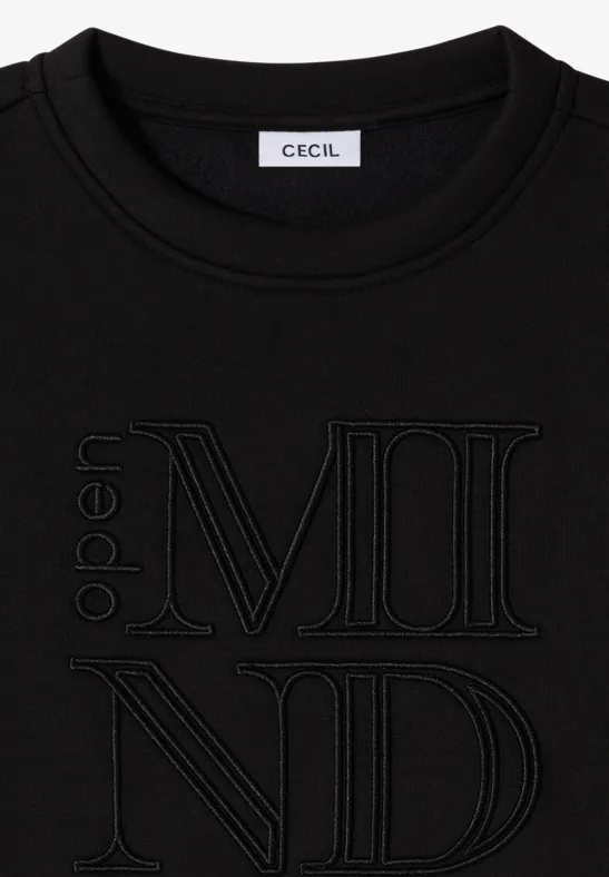 Sweatshirt mit Stickerei Black
