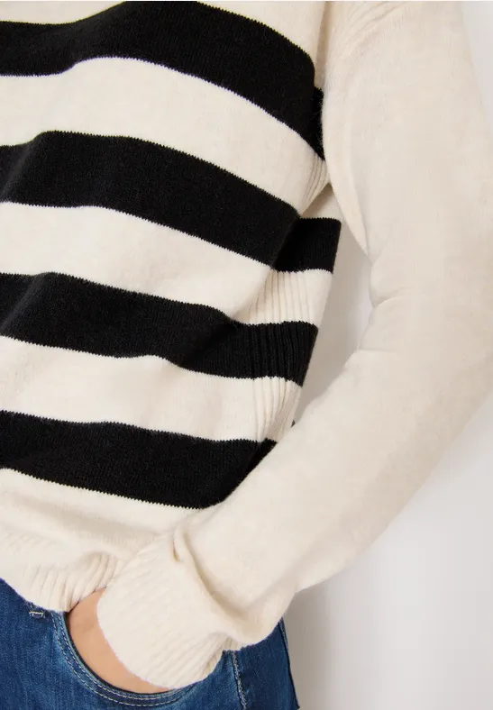 Softer Rollkragenpullover light greige melange