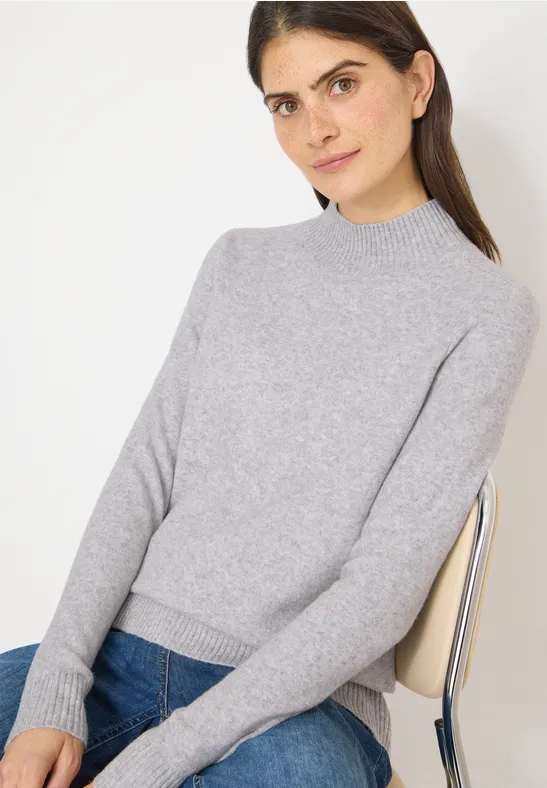 Cosy Turtleneck Pullover luna grey melange