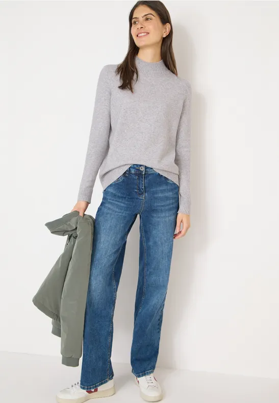 Cosy Turtleneck Pullover luna grey melange