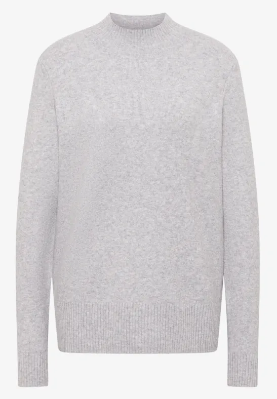 Cosy Turtleneck Pullover luna grey melange