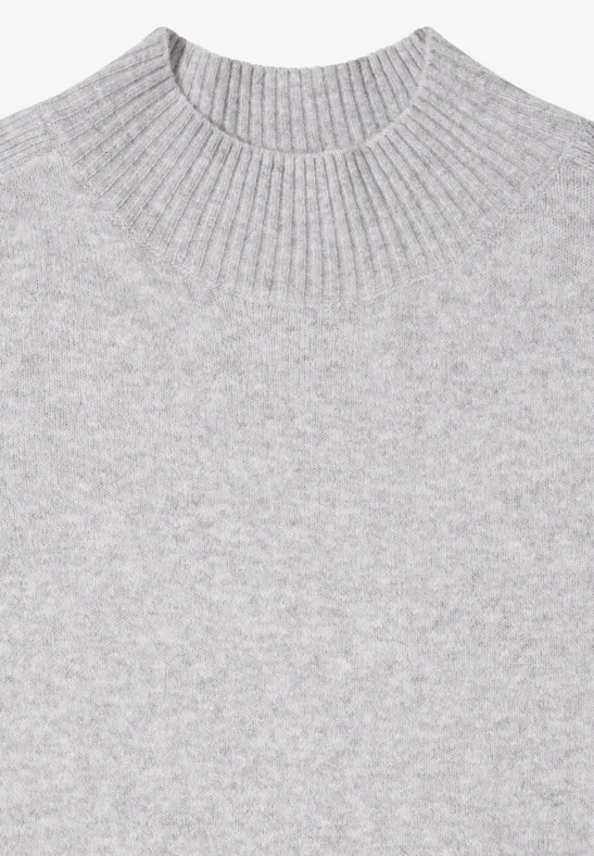 Cosy Turtleneck Pullover luna grey melange