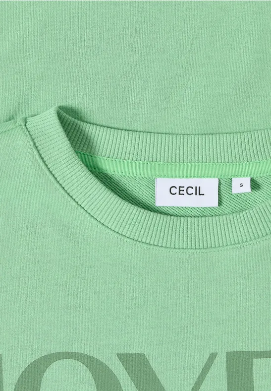 Sweater met trekkoord fennel green