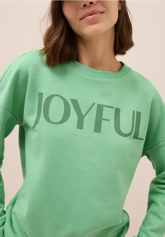 Sweater met trekkoord fennel green