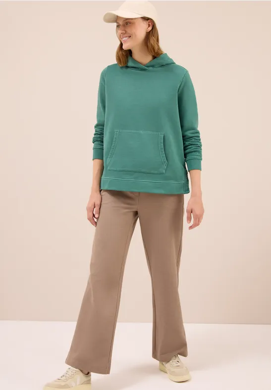 Garment dyed Hoodie jewel green