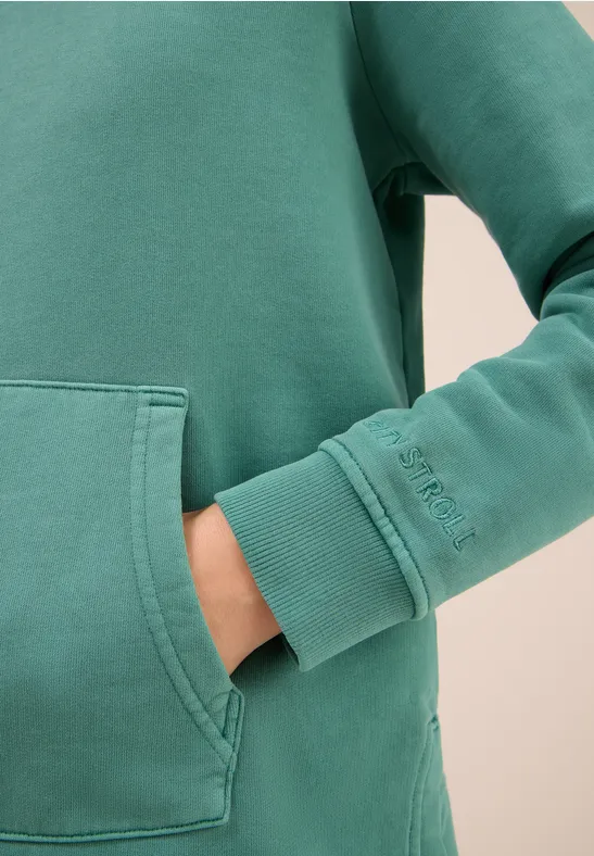 Garment dyed Hoodie jewel green