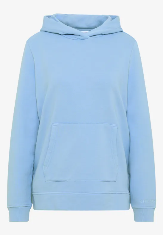 Garment dyed Hoodie light sky blue