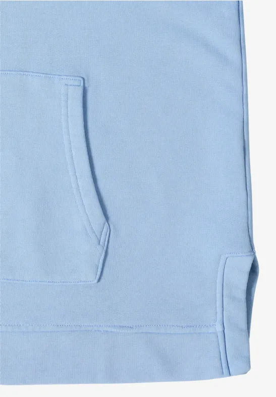 Garment dyed Hoodie light sky blue