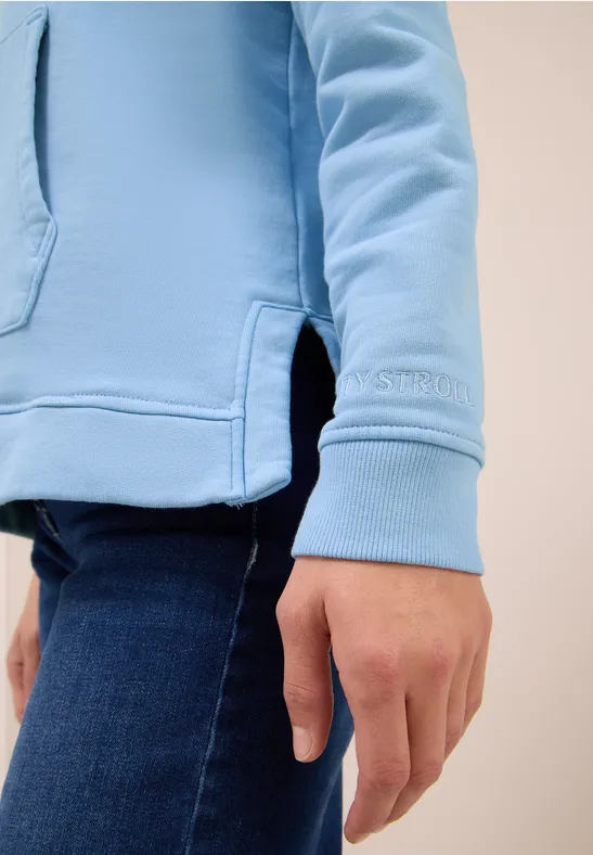 Garment dyed Hoodie light sky blue
