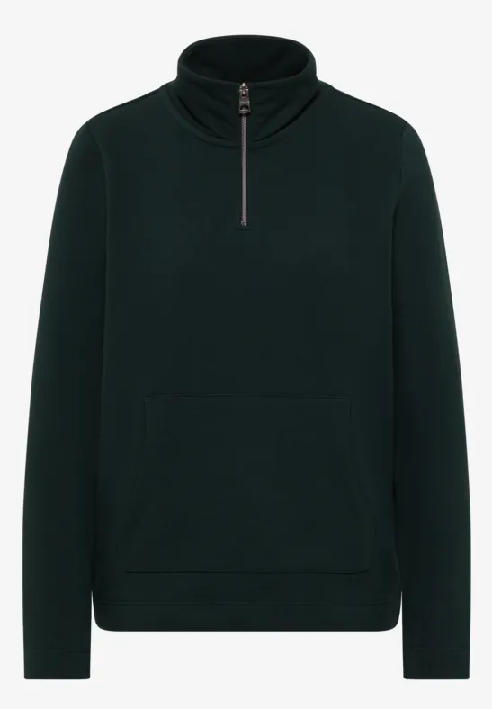 Sweatshirt mit Zipper ink green