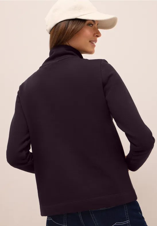 Sweater met rits eggplant red