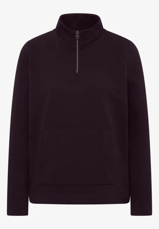 Sweater met rits eggplant red
