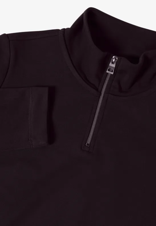 Sweater met rits eggplant red