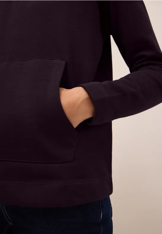 Sweater met rits eggplant red