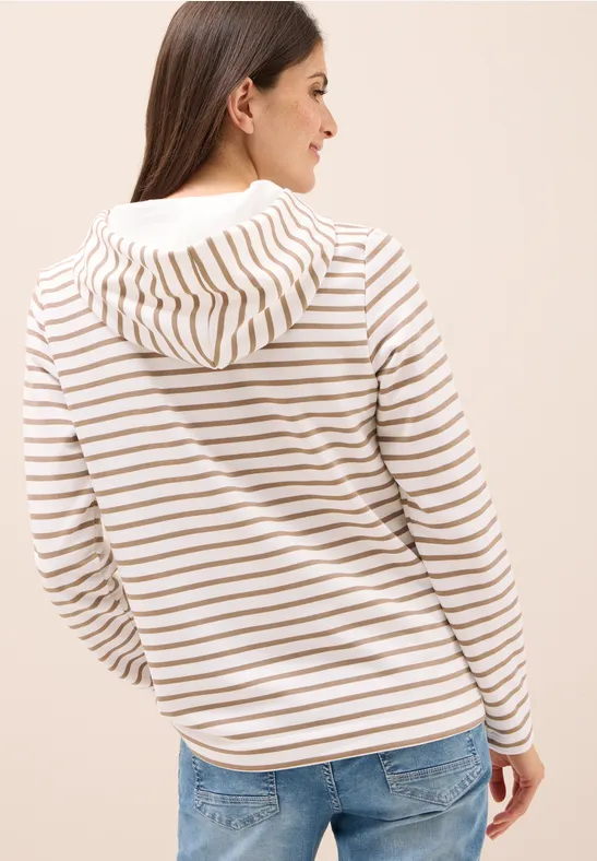 Gestreiftes Sweatshirt natural taupe
