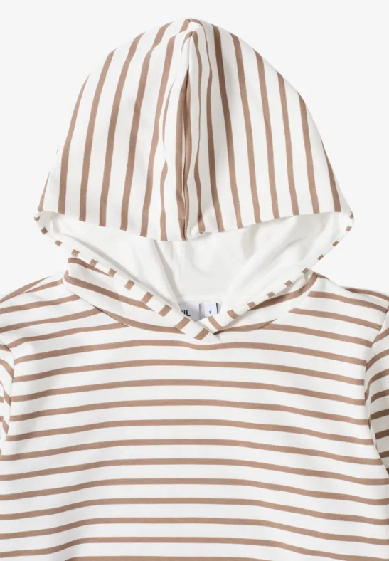 Gestreiftes Sweatshirt natural taupe