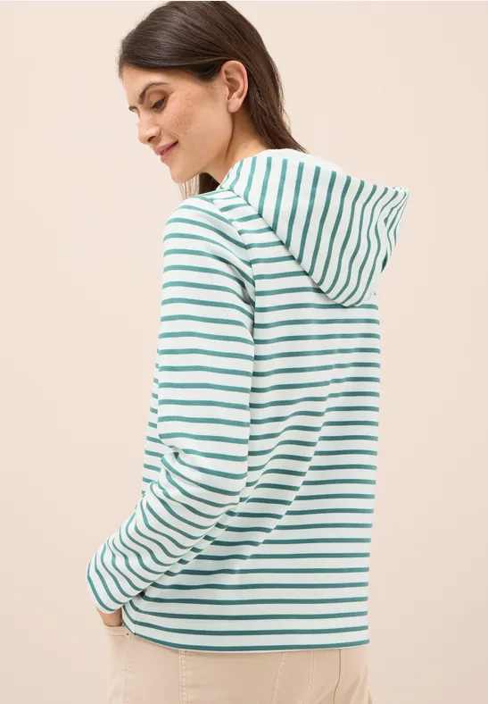 Gestreiftes Sweatshirt jewel green